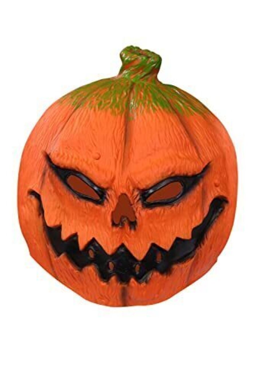 7067 Adult Halloween Pumpkin Mask Cosplay Scary Pumpkin Face Mask Latex
